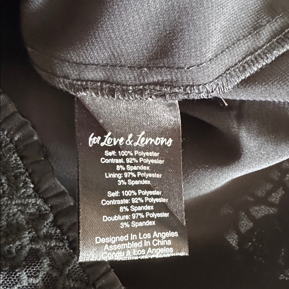 For Love & Lemons Azalea Black Strapless Lace Romantic Witchy Mini Dress size M - Picture 9 of 12